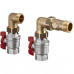Набор угловой для коллекторов из двух шаровых кранов 1" с фитингами Oventrop